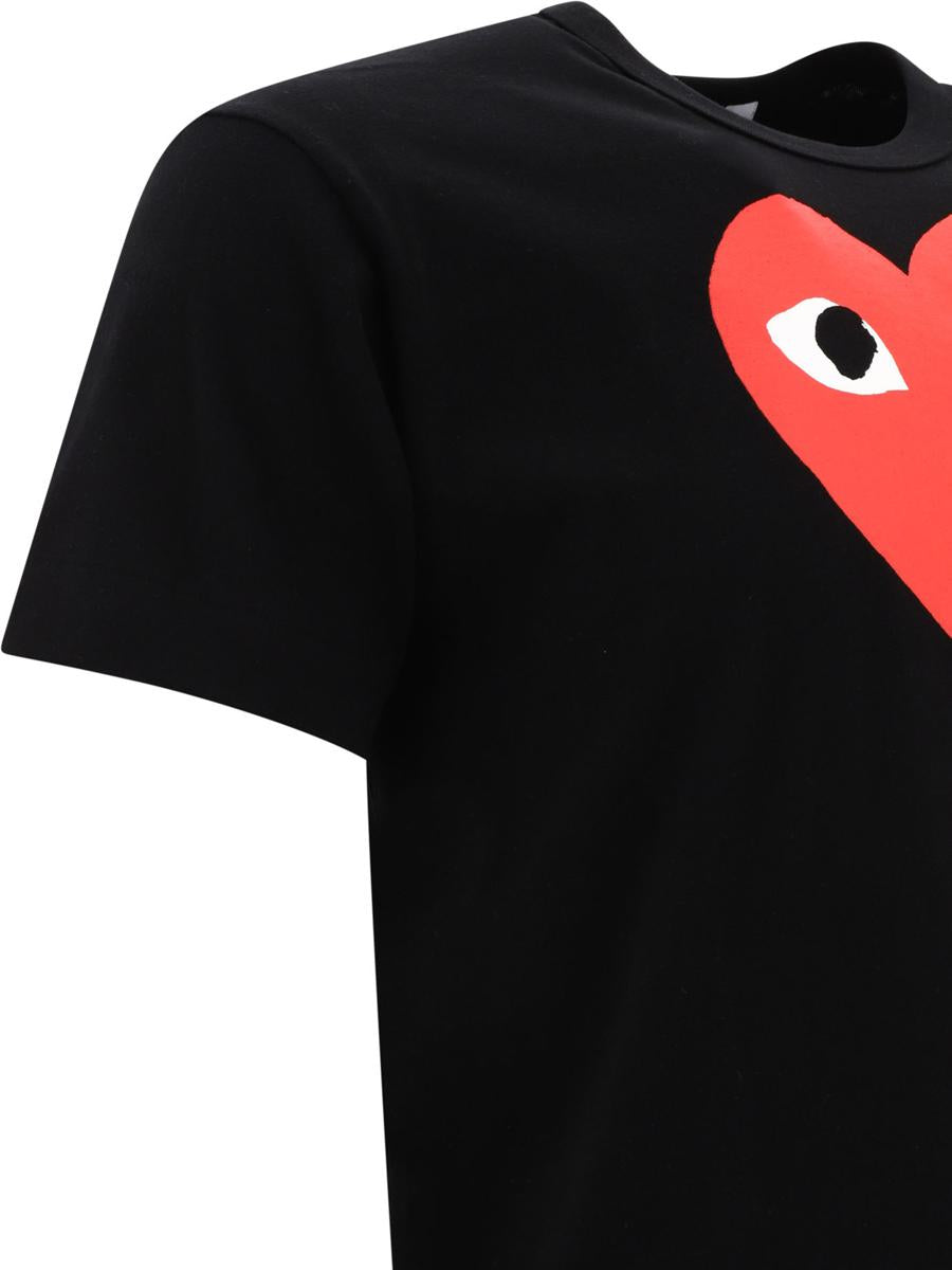 Shop Comme Des Garçons Play "mega Heart" T-shirt In Black