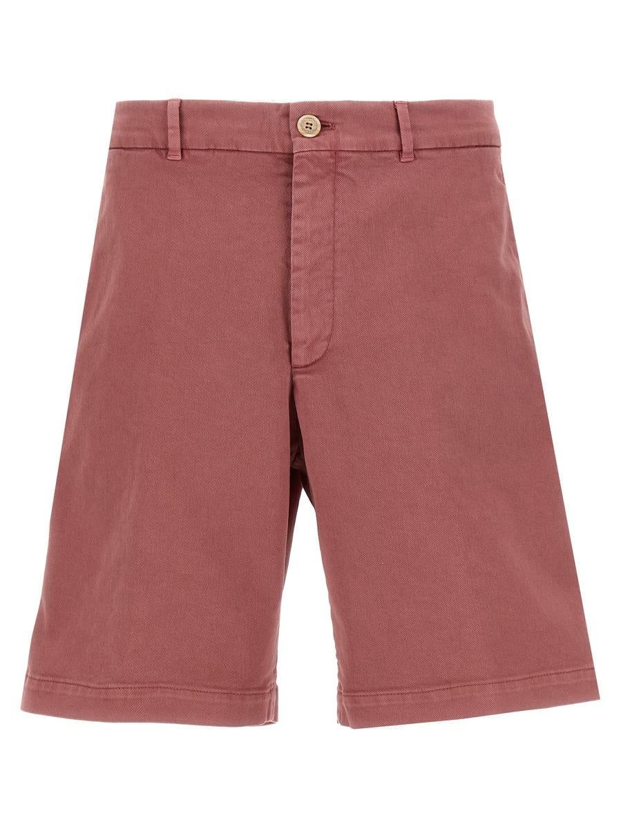 Shop Brunello Cucinelli Cotton Bermuda Shorts In Multicolor