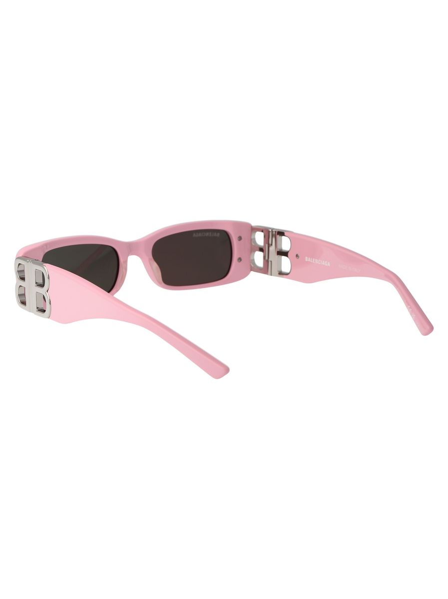 Shop Balenciaga Sunglasses In 012 Pink Silver Grey