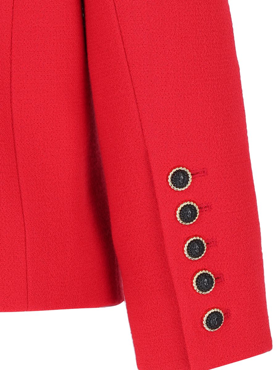 Shop Balmain Jackets In Red