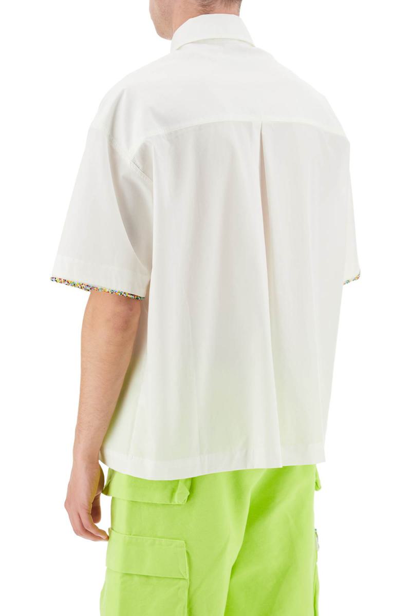 Shop Bonsai 'bloom' Short-sleeved Shirt In Bianco