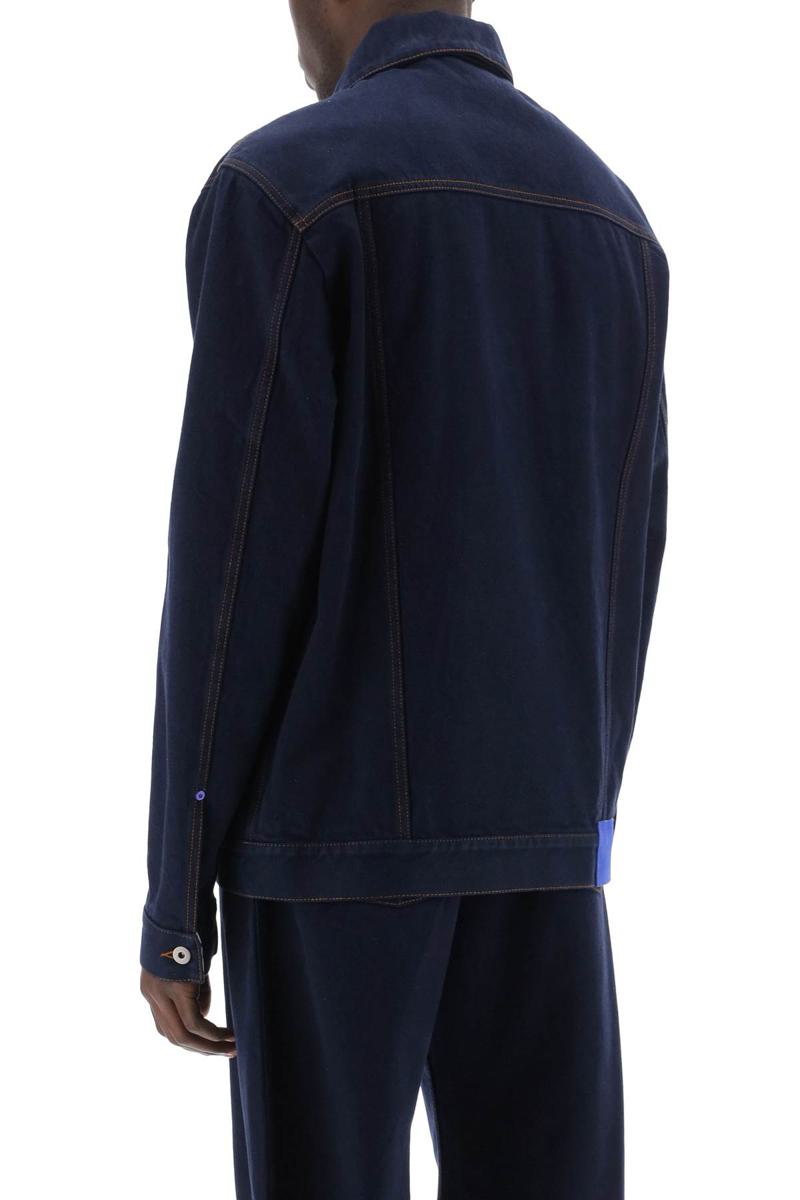 Shop Burberry Japanese Denim Jacket For Men/w In Blu