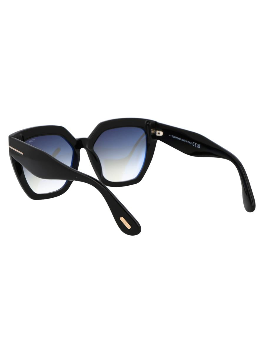 Shop Tom Ford Sunglasses In 01b Nero Lucido / Fumo Grad