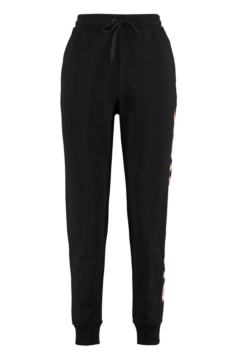Shop Burberry Stretch Cotton Track-pants In Black