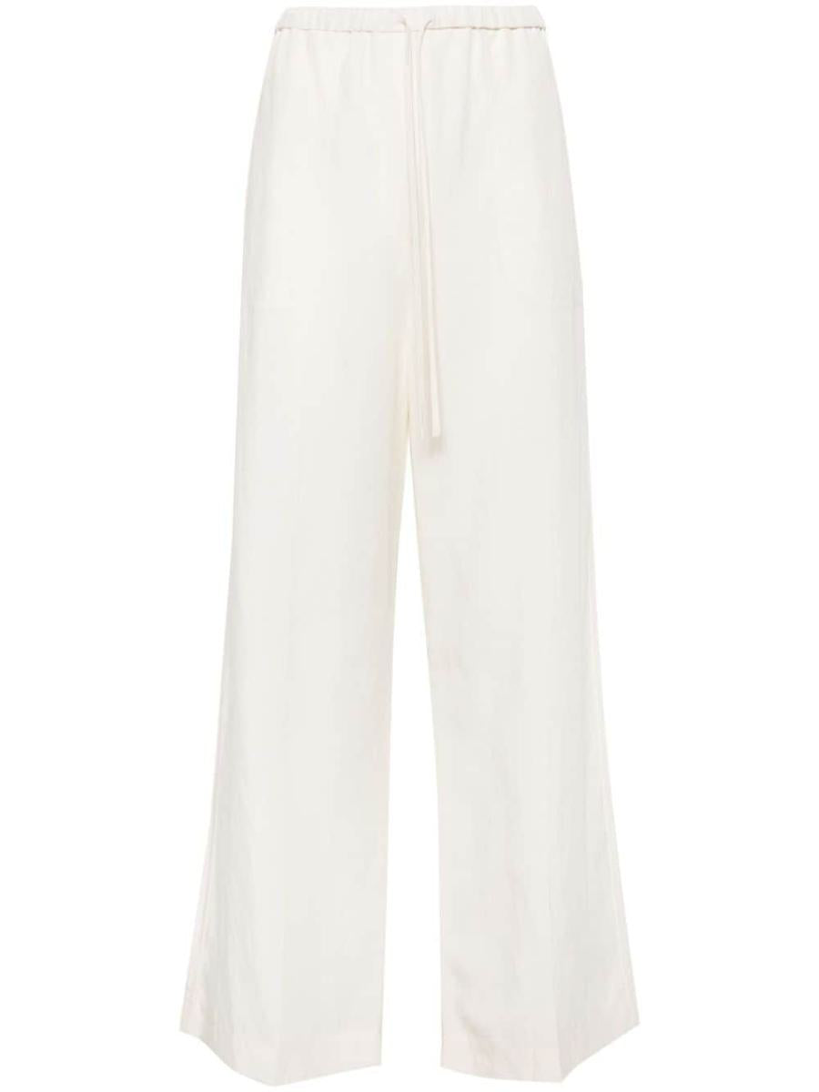 Shop Totême Toteme Pants In Offwhite