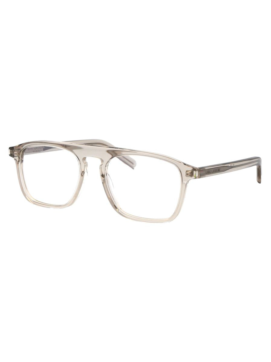 Shop Saint Laurent Eyewear Optical In 005 Beige Beige Transparent