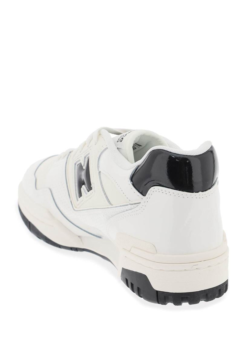 Shop New Balance "550 Patent Leather Sneakers In Bianco