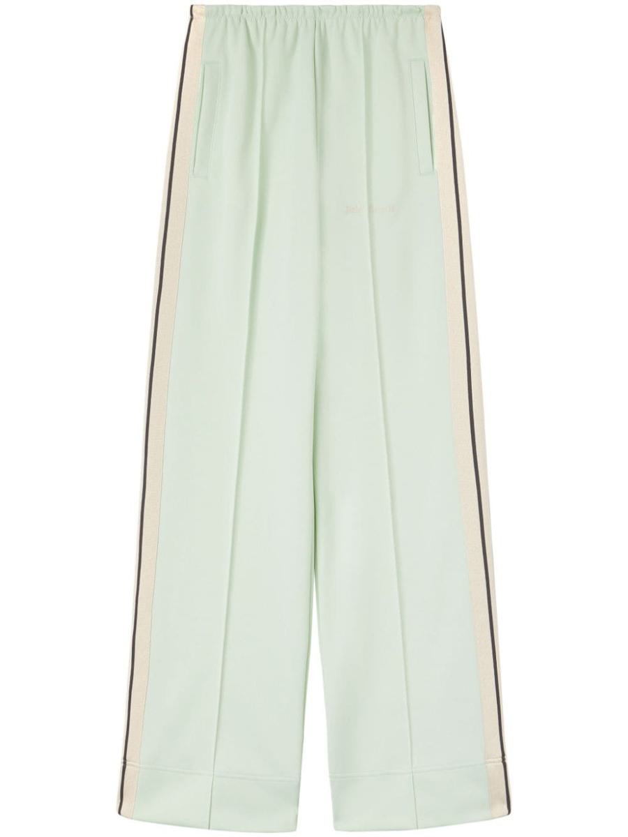 Palm Angels Classic Logo Track Loose Pants In Green