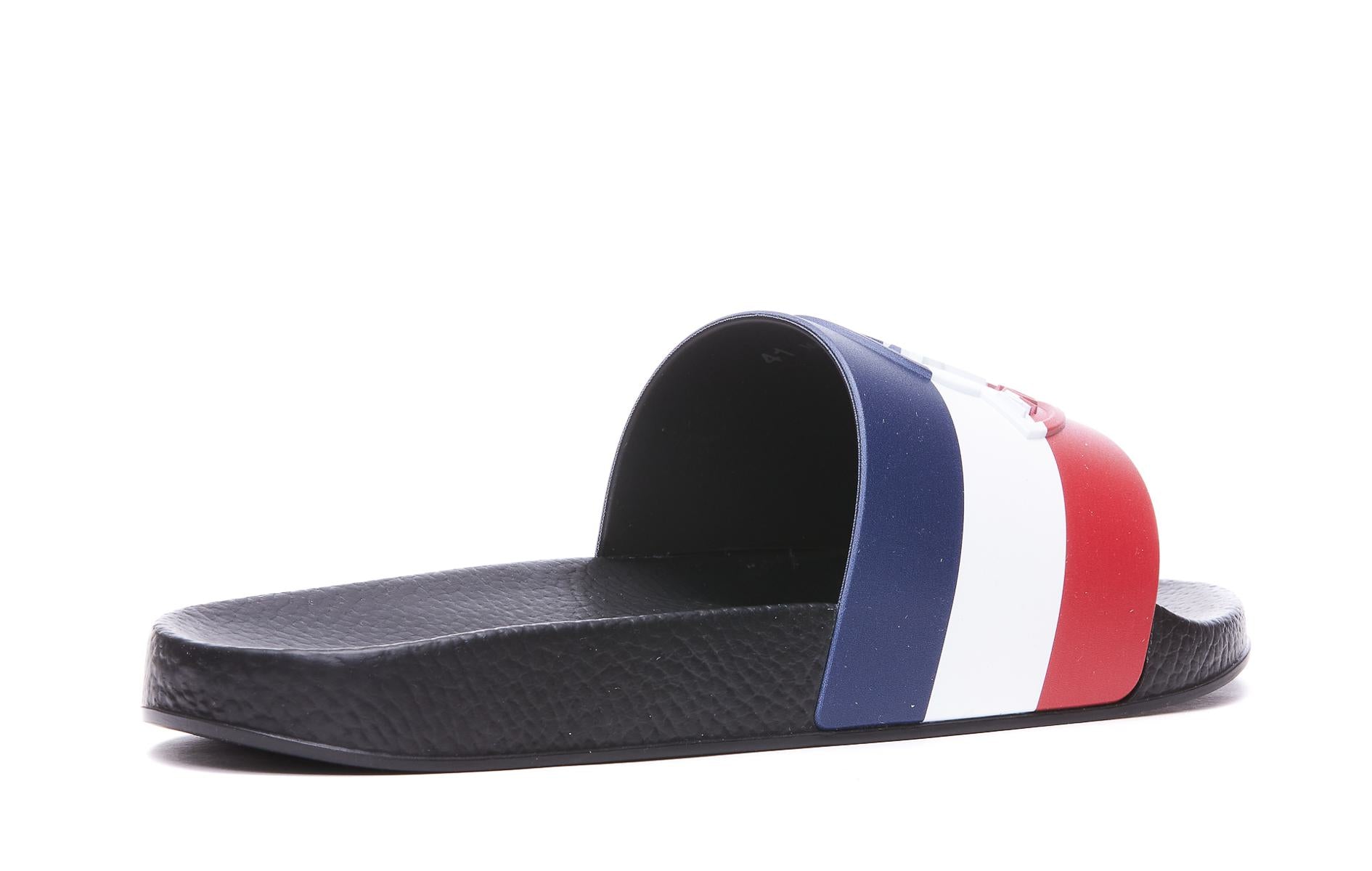 Shop Moncler Sandals In Black