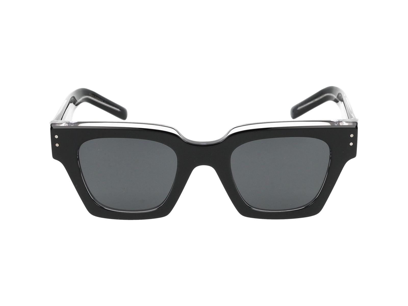 Shop Dolce & Gabbana Sunglasses In Black/crystal