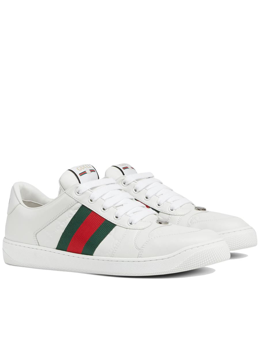 Gucci Screener Sneaker Shoes In White