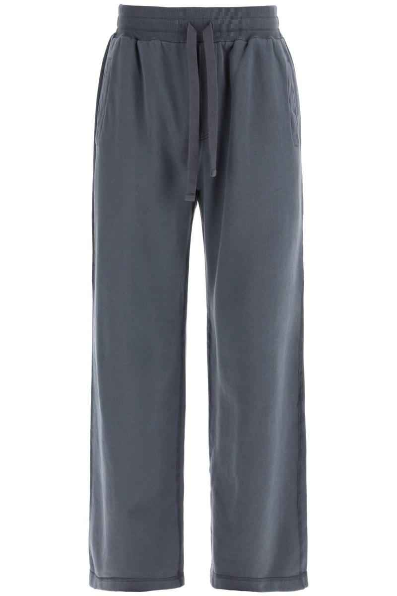 Shop Dolce & Gabbana Cotton Jogger Pants For In Grigio