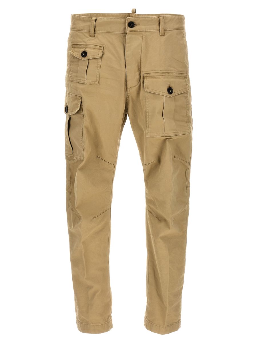 Shop Dsquared2 'sexy Cargo' Pants In Beige