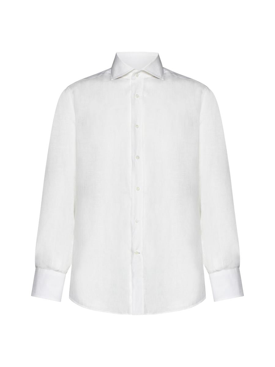 Shop Brunello Cucinelli Shirts In Bianco Naturale