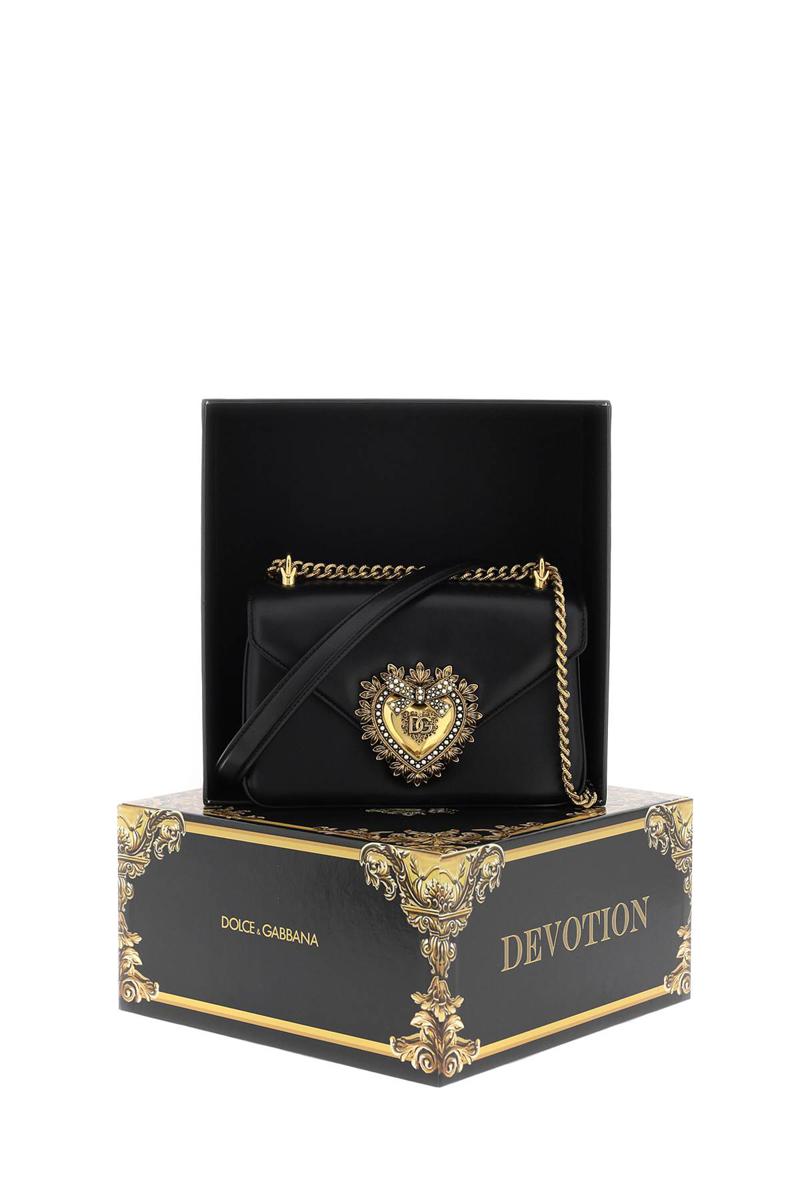 Shop Dolce & Gabbana Devotion Shoulder Bag In Nero