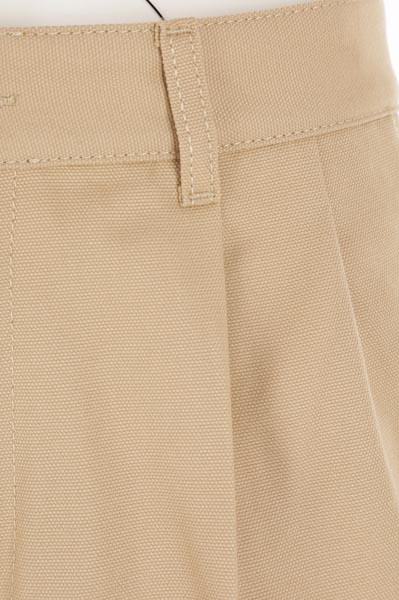 Shop Gucci Trousers In Caramel+ivory