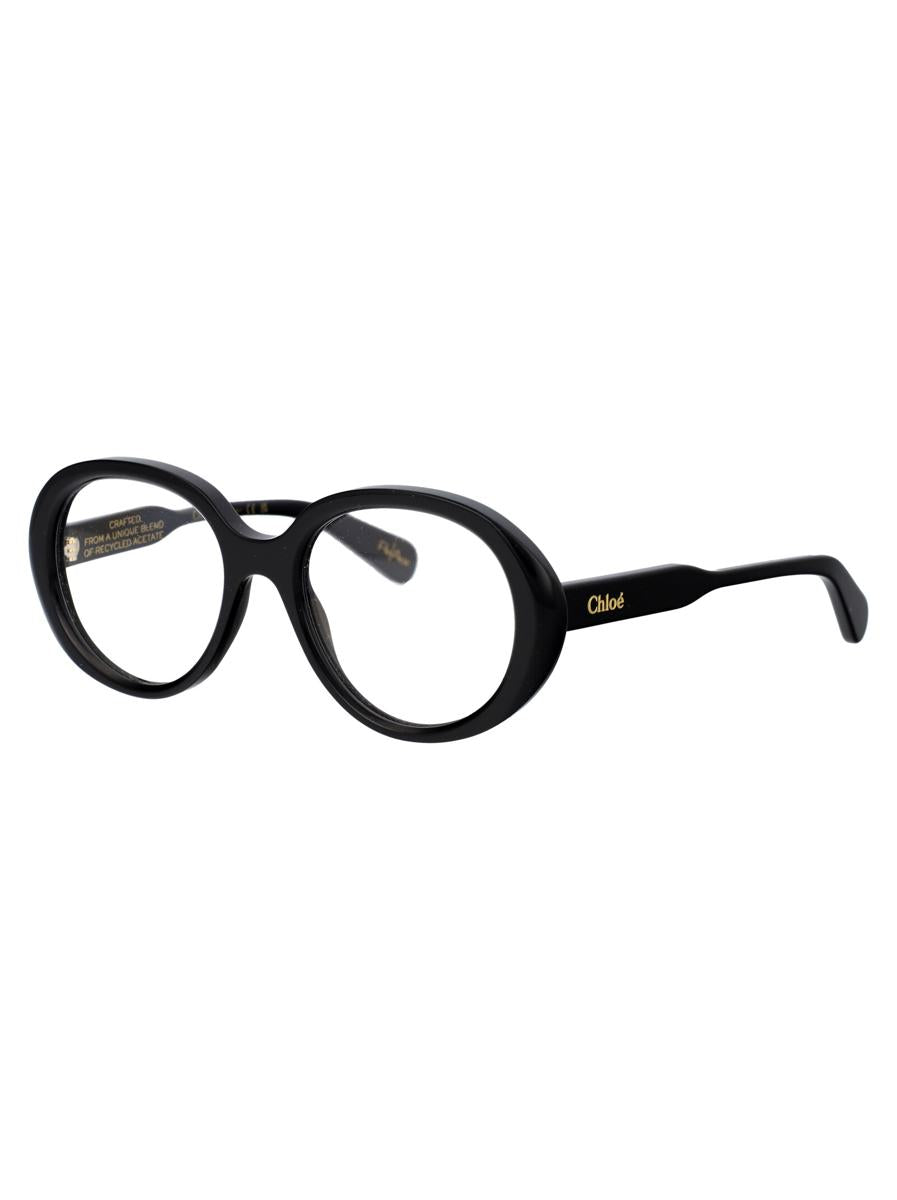 Shop Chloé Optical In 001 Black Black Transparent