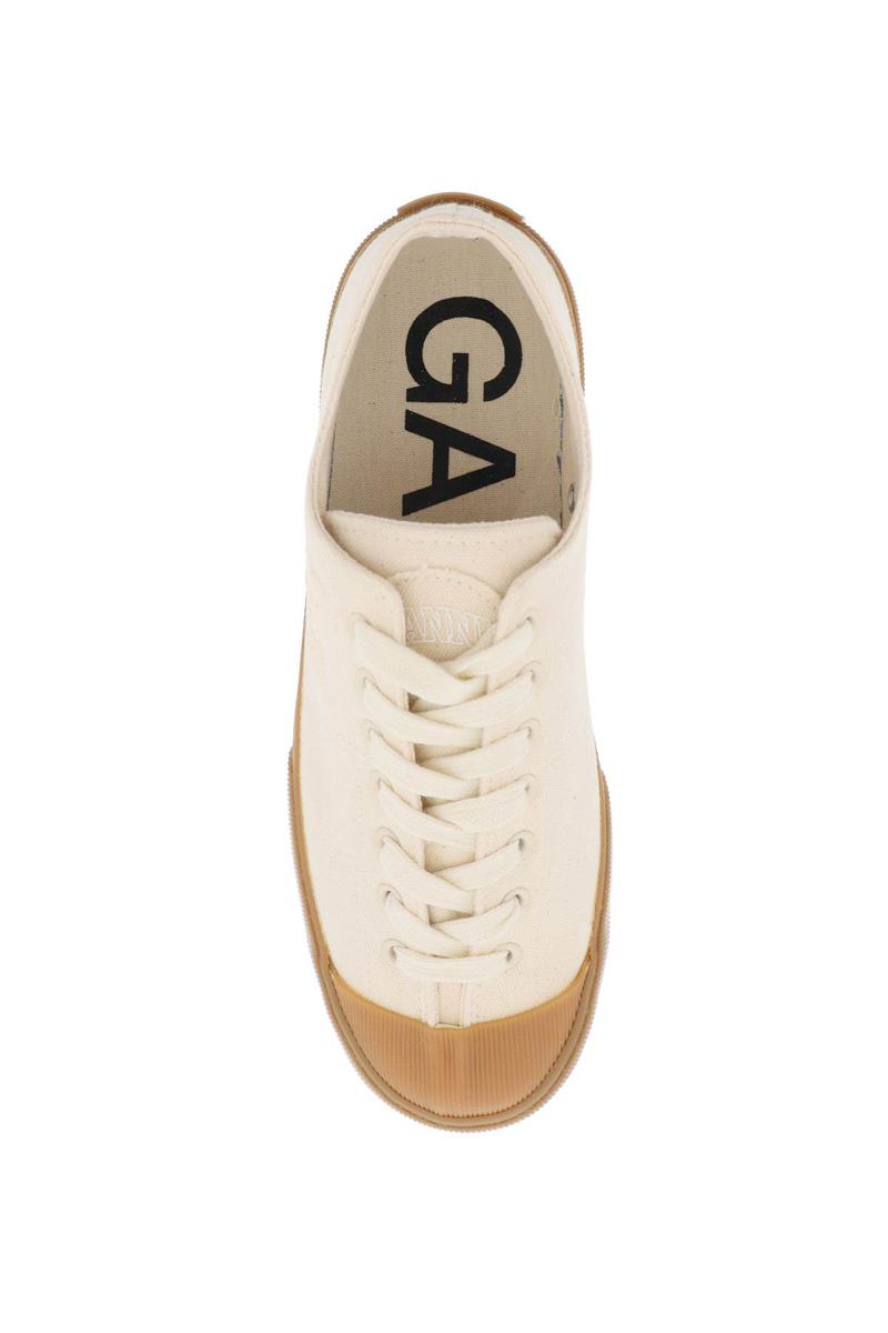 Shop Ganni Classic Low Top Sneaker In Neutro