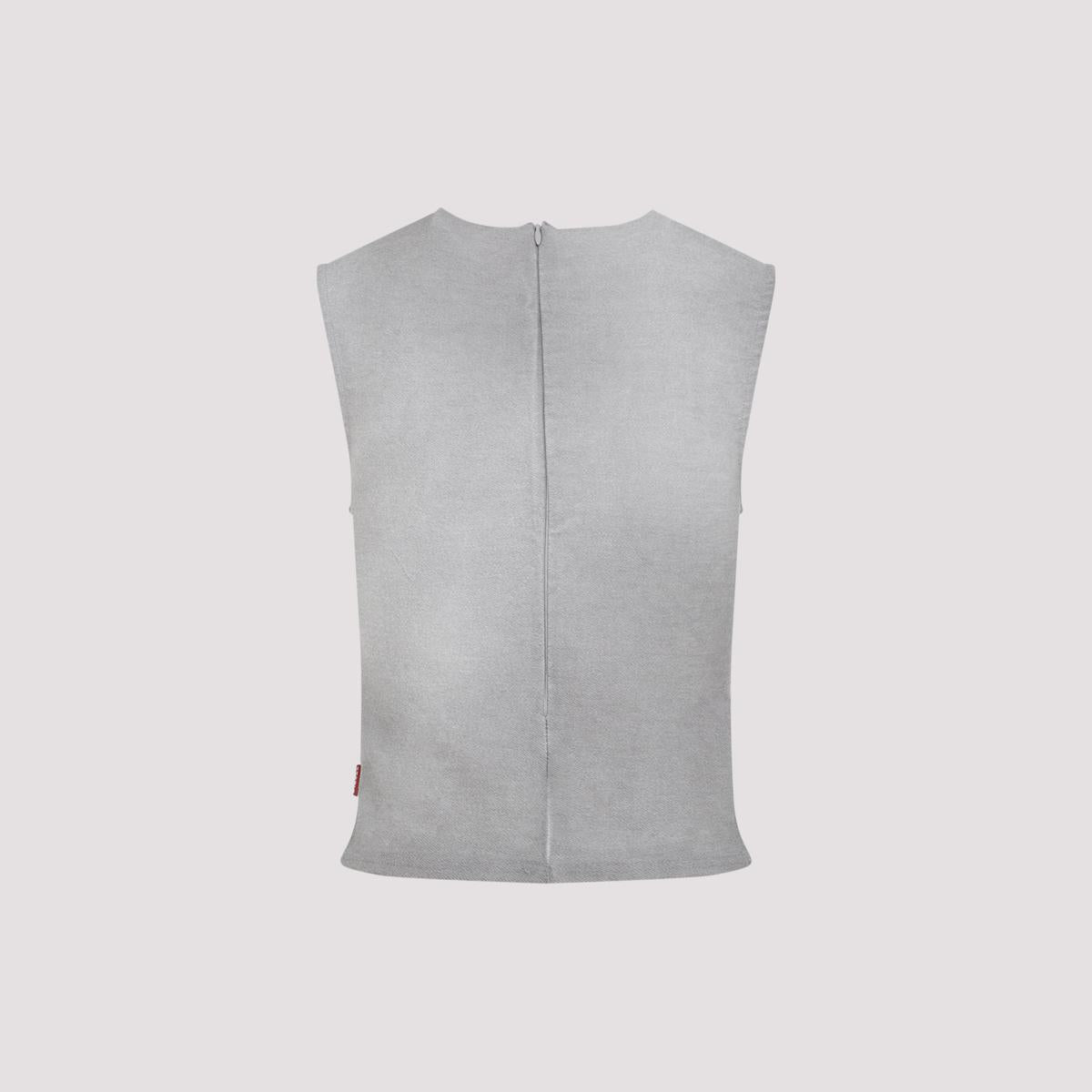 Diesel T-yasmina Distressed Tank Top In Grey