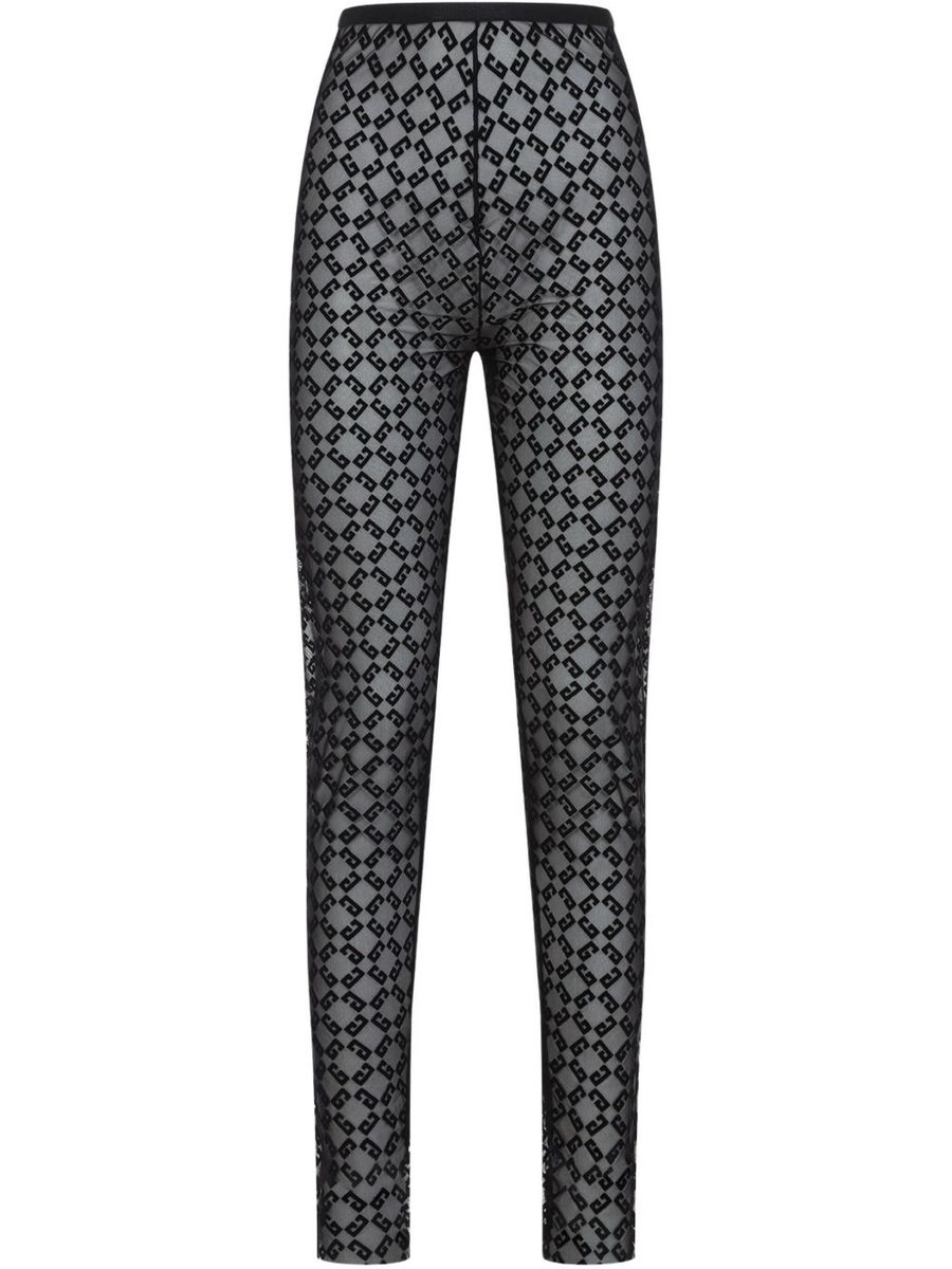 Givenchy Fitted Leggings With Distinctive Pattern And High Waistband
