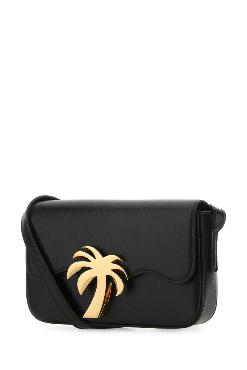 Shop Palm Angels Shoulder Bags In Blackgold