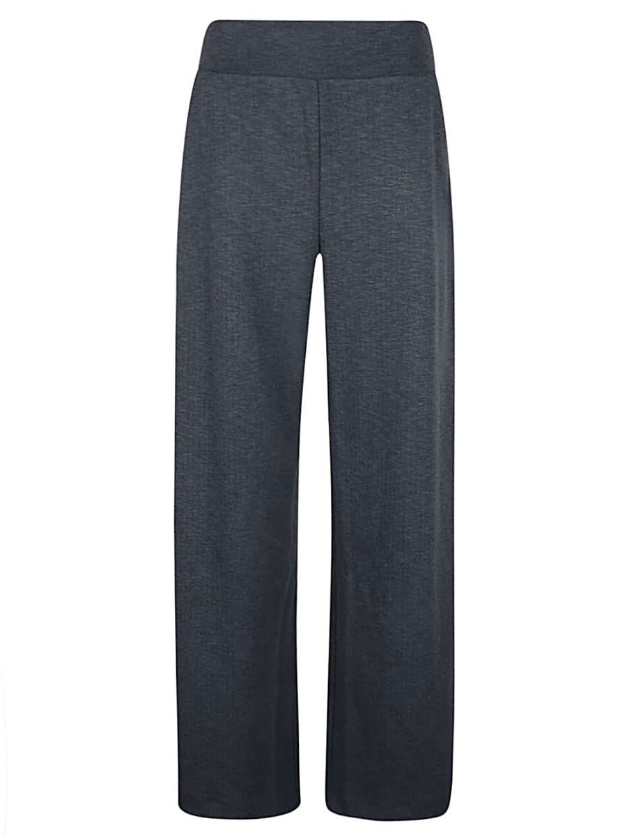 Shop Niū Niu Cotton Blend Wide-leg Trousers In Grey