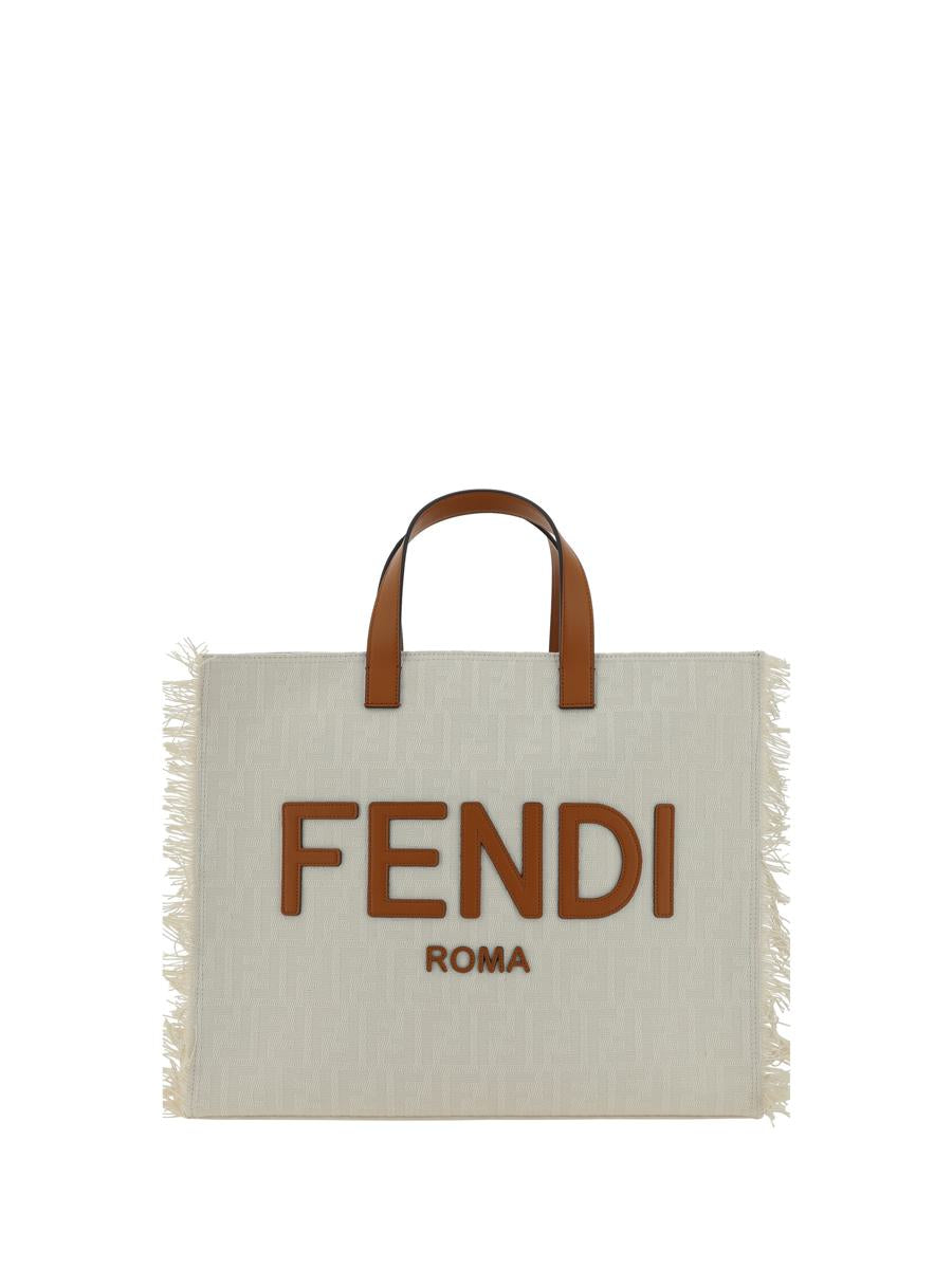 Shop Fendi Handbags In Grezzo+brandy+pall