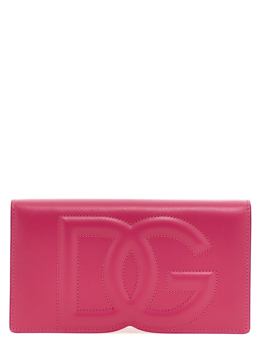 Shop Dolce & Gabbana Logo Smartphone Holder In Fucsia