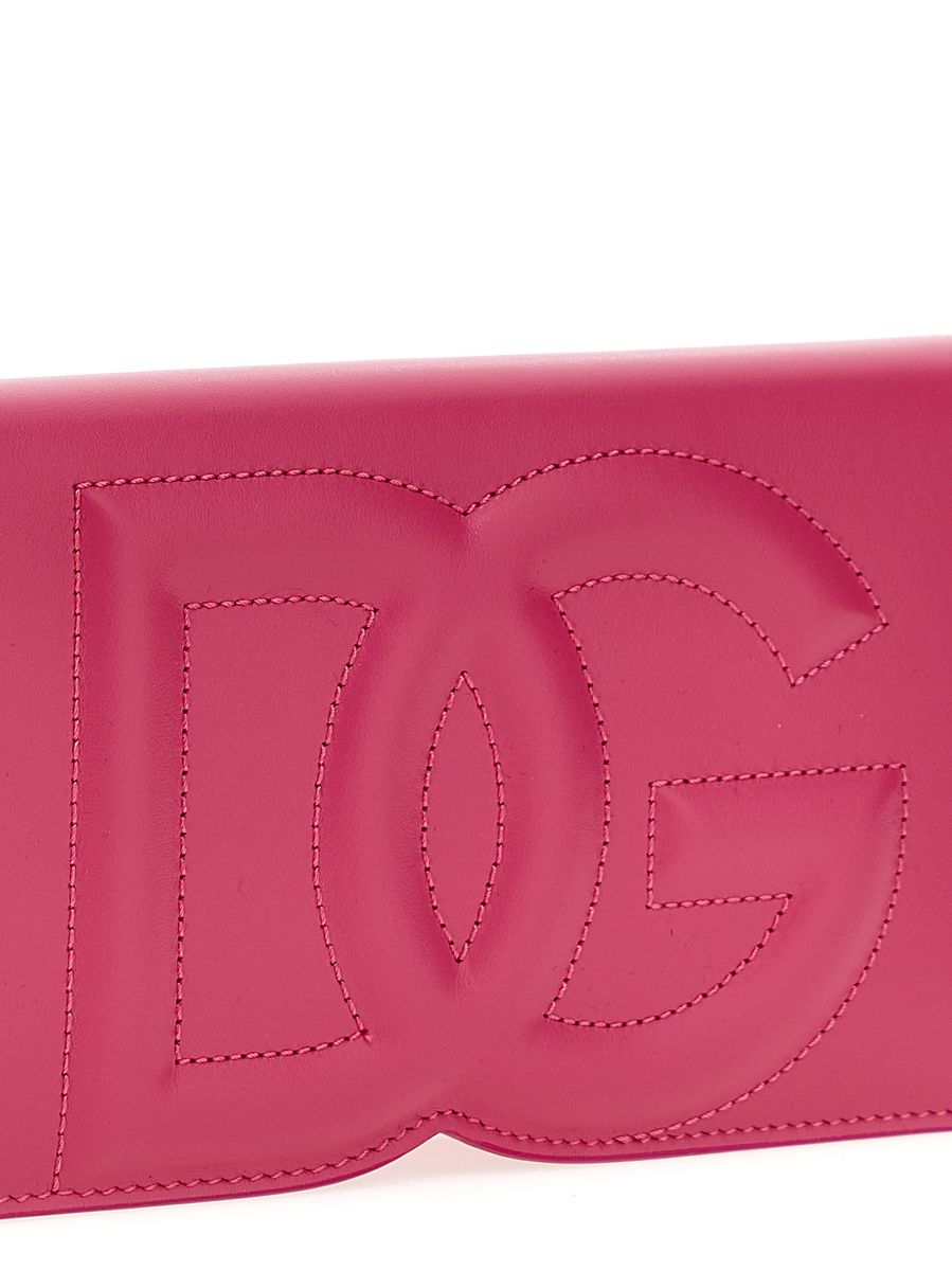 Shop Dolce & Gabbana Logo Smartphone Holder In Fucsia