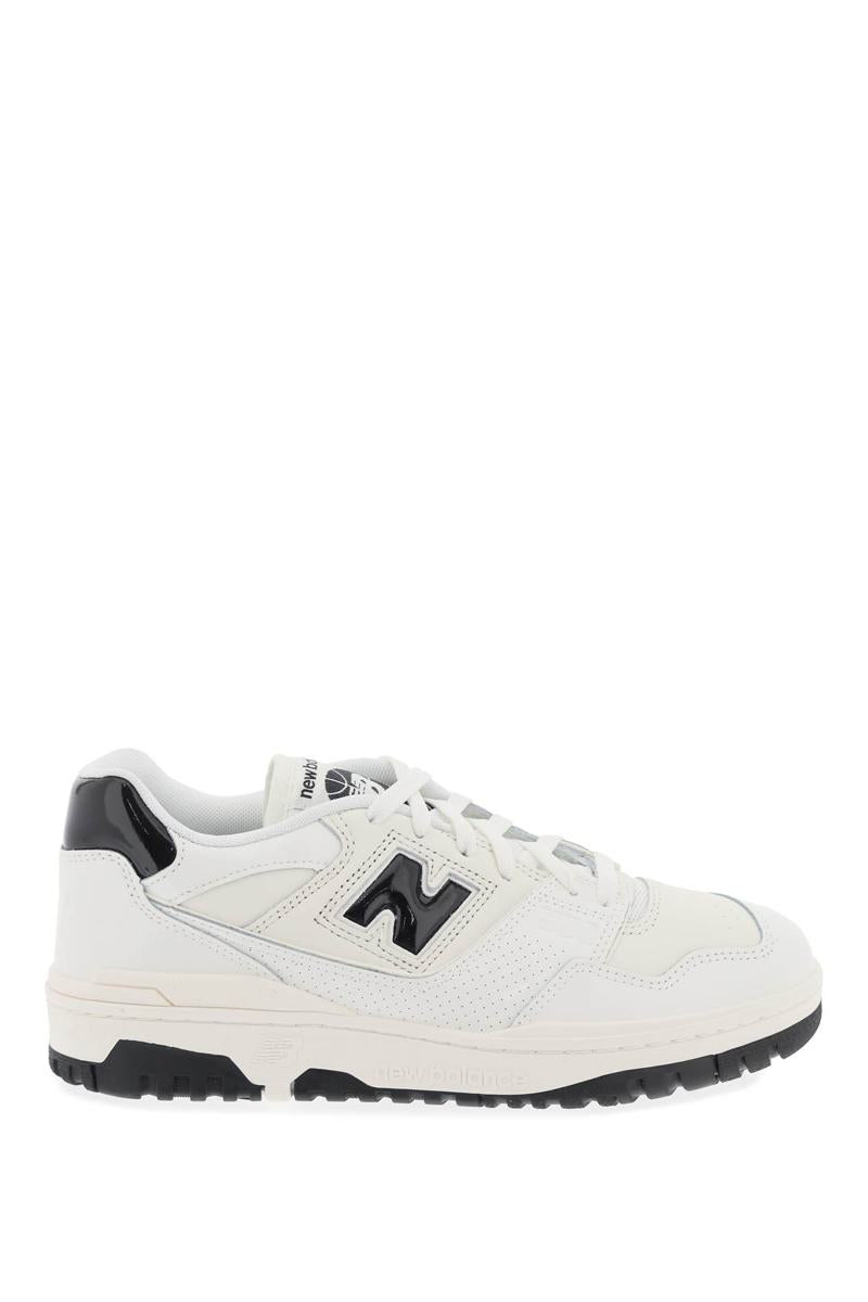 Shop New Balance "550 Patent Leather Sneakers In Bianco