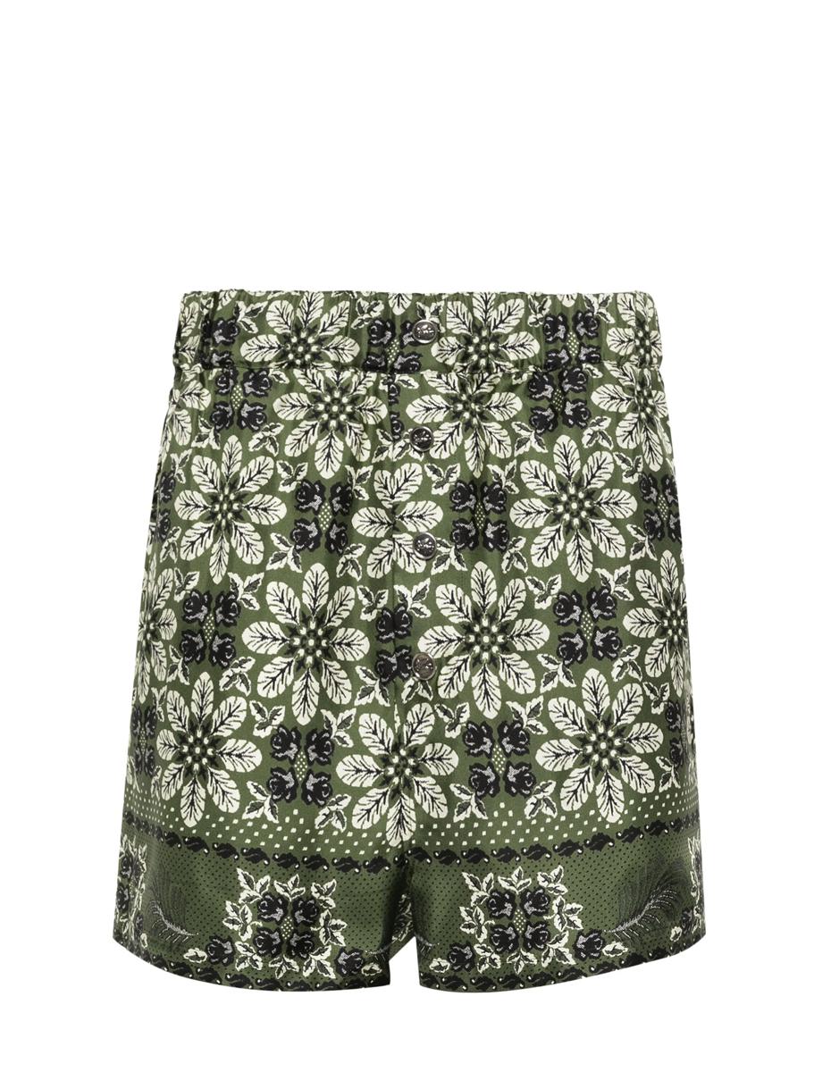 Shop Etro Shorts Green