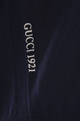 Shop Gucci Sweaters In Dark Blue+ivory