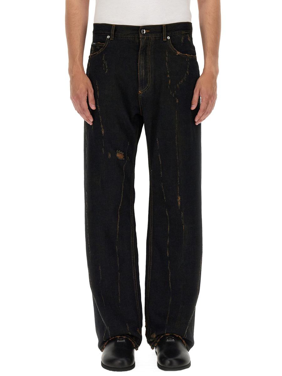 Dolce & Gabbana Denim Pants In Black