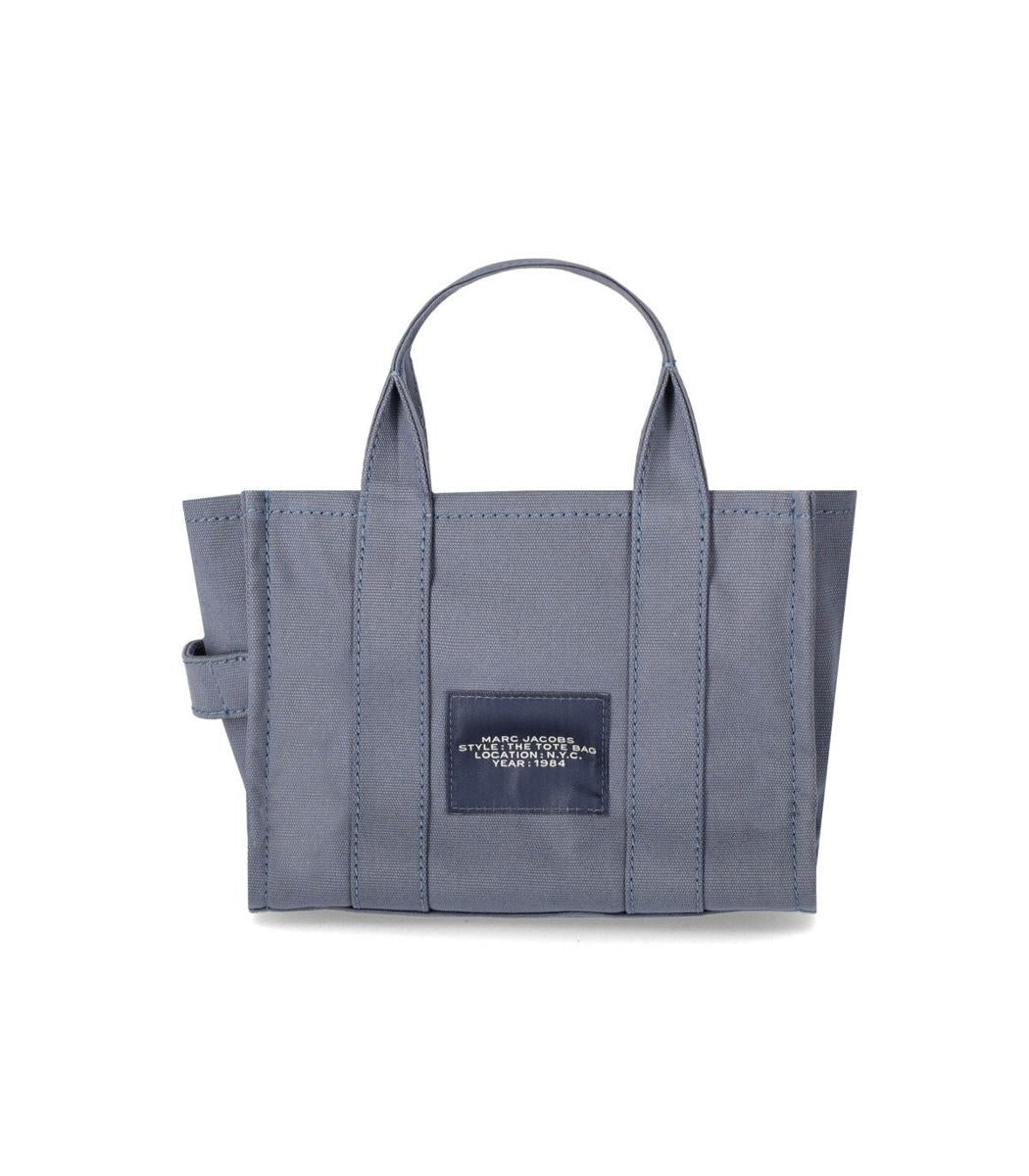 Shop Marc Jacobs The Canvas Small Tote Blue Shadow Handbag