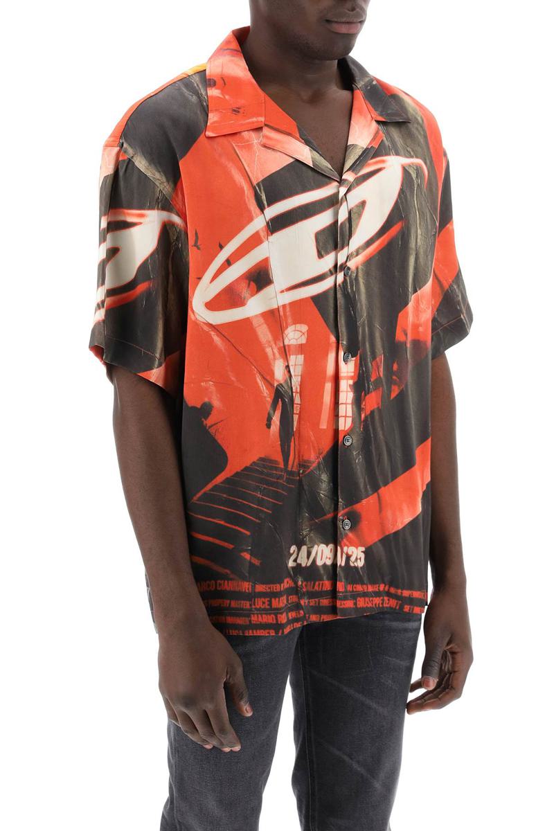 Shop Diesel Bowling Shirt By S In Nero