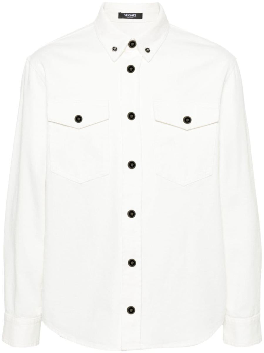 Versace Denim Shirt In White