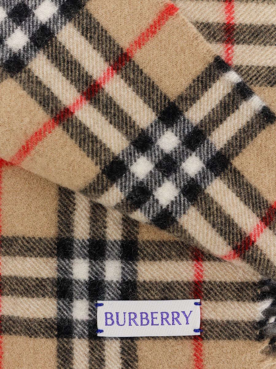 Shop Burberry Scarves In Beige