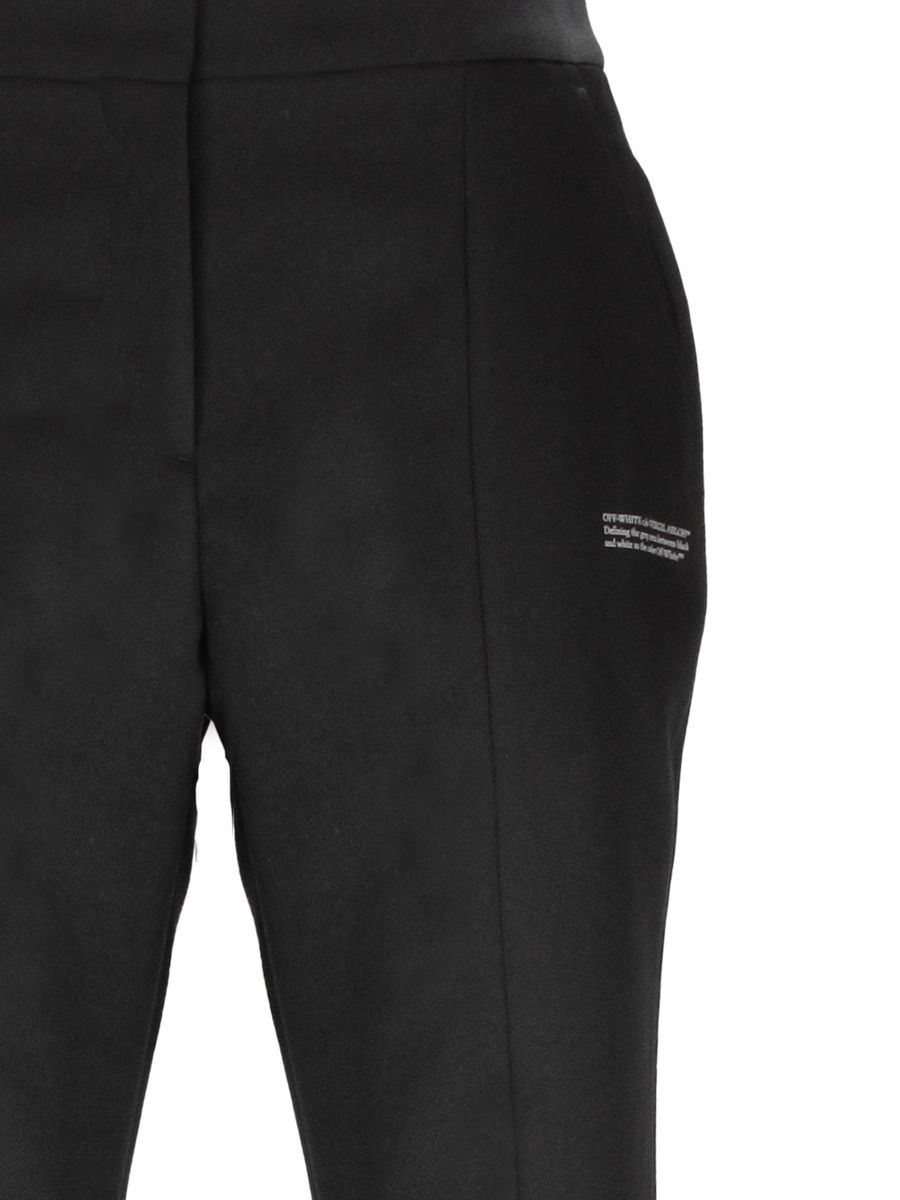 Shop Off-white 'corporate Tech' Black Polyester Pants