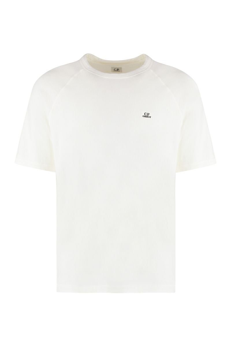 Shop C.p. Company Cotton Crew-neck T-shirt In White