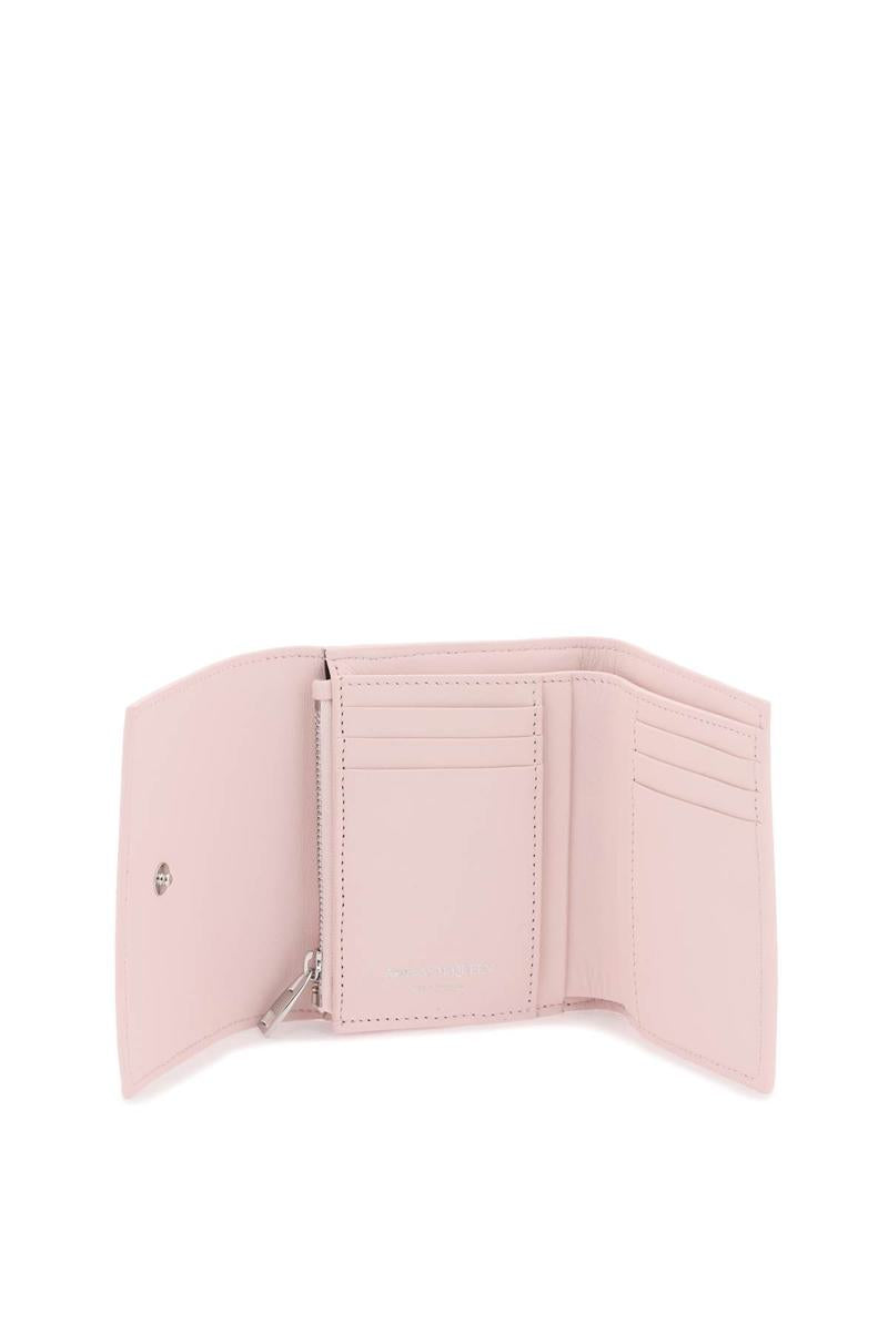 Shop Alexander Mcqueen Compact Skull Wallet In Rosa