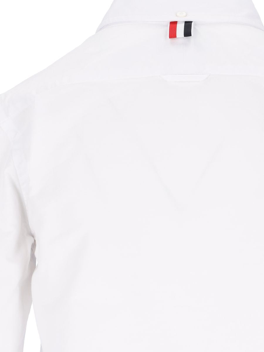 Shop Thom Browne Rwb Cotton Shirt Dress In White