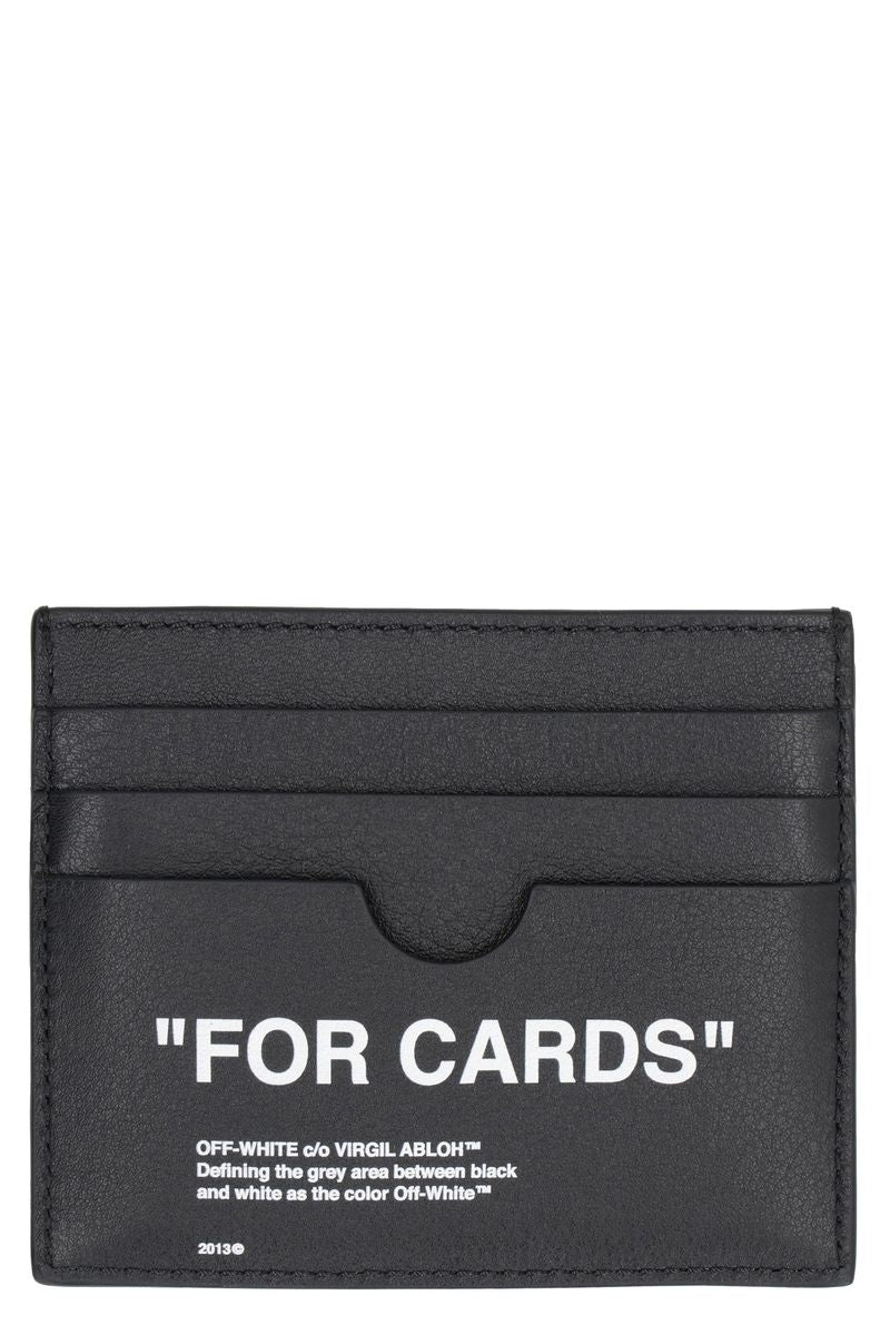 Off-white Card Holder For Cards In Black