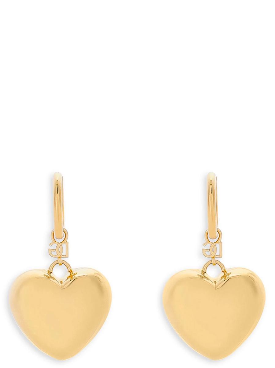 Shop Dolce & Gabbana Heart Pendant Earrings In Gold