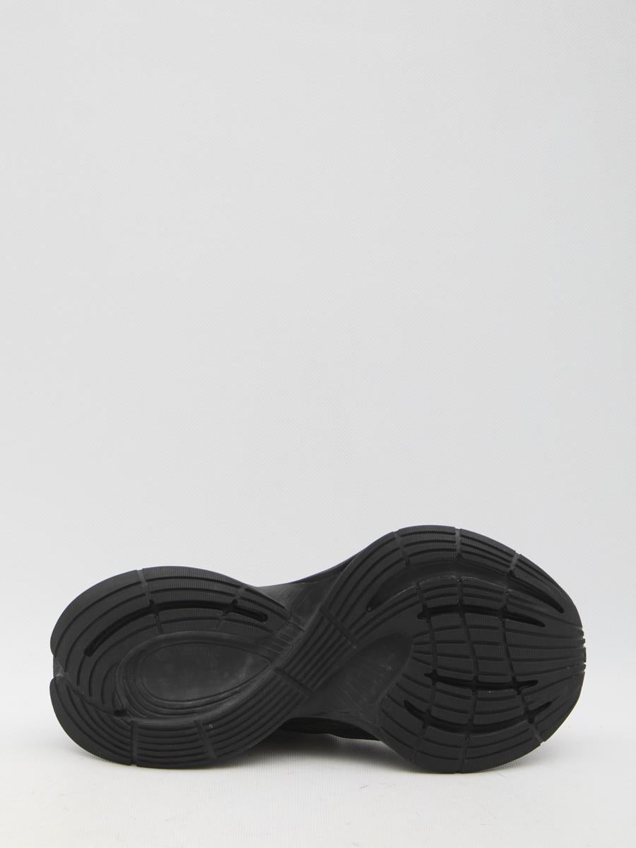 Balenciaga Black Mesh And Rubber Circuit Sneakers In Black