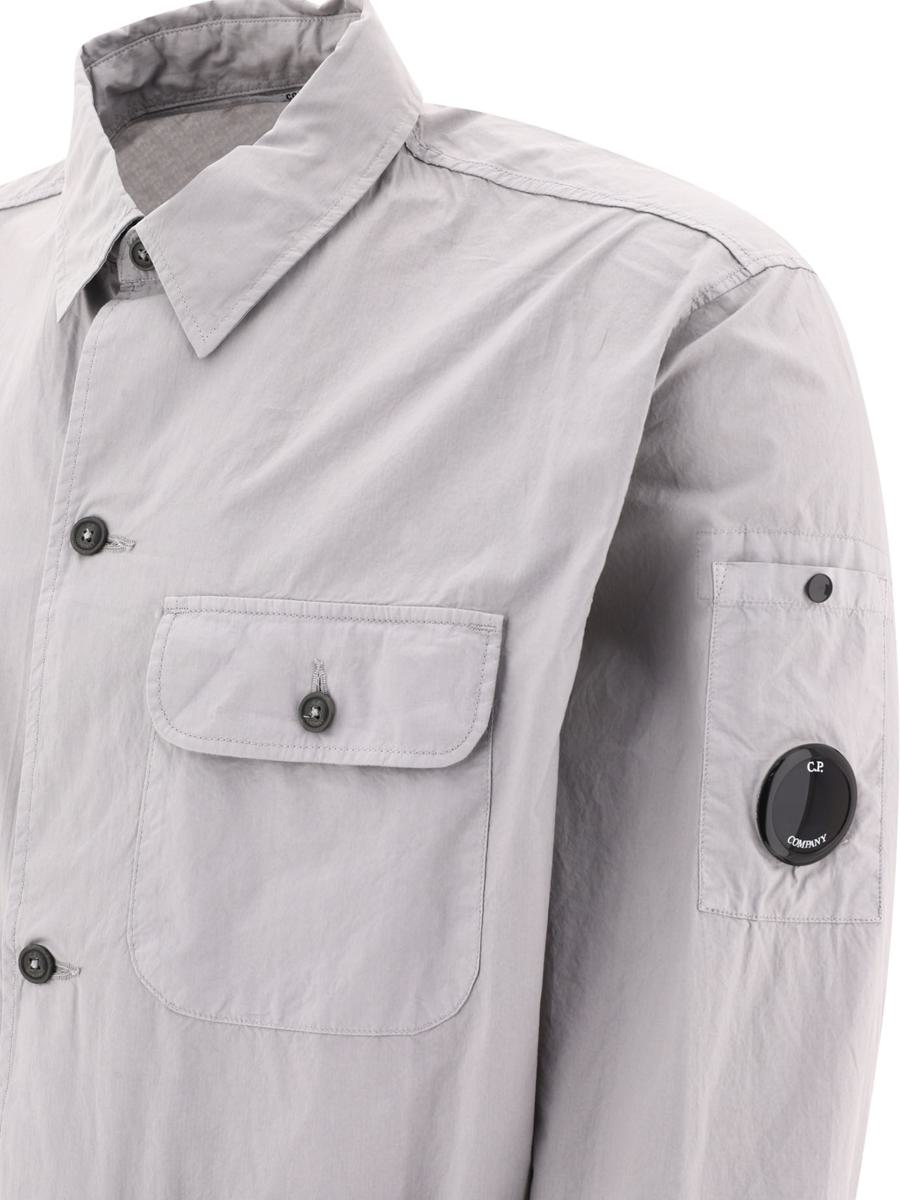 Shop C.p. Company Shirt With Pockets In Grey
