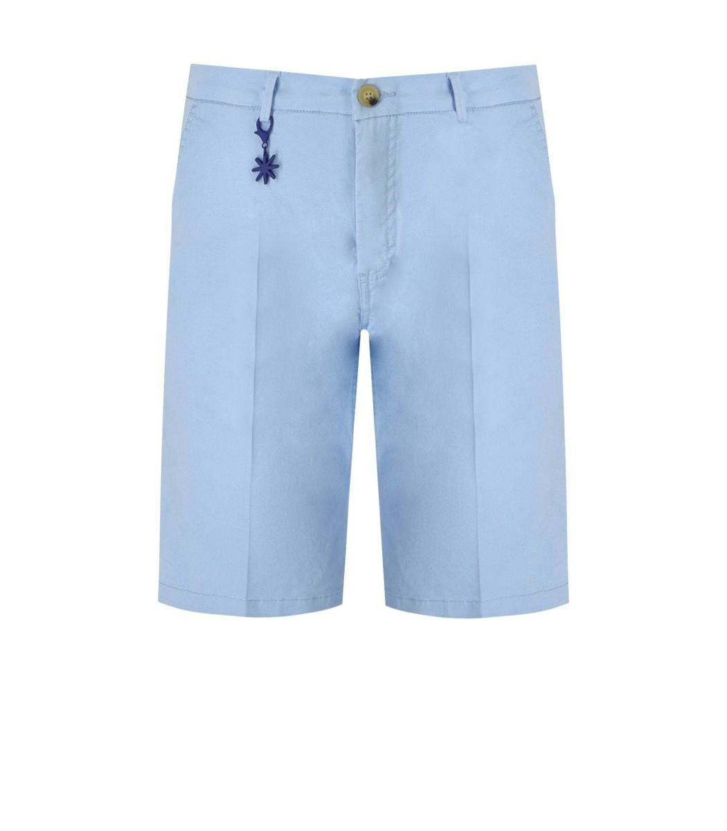 Shop Manuel Ritz Light Blue Bermuda Shorts