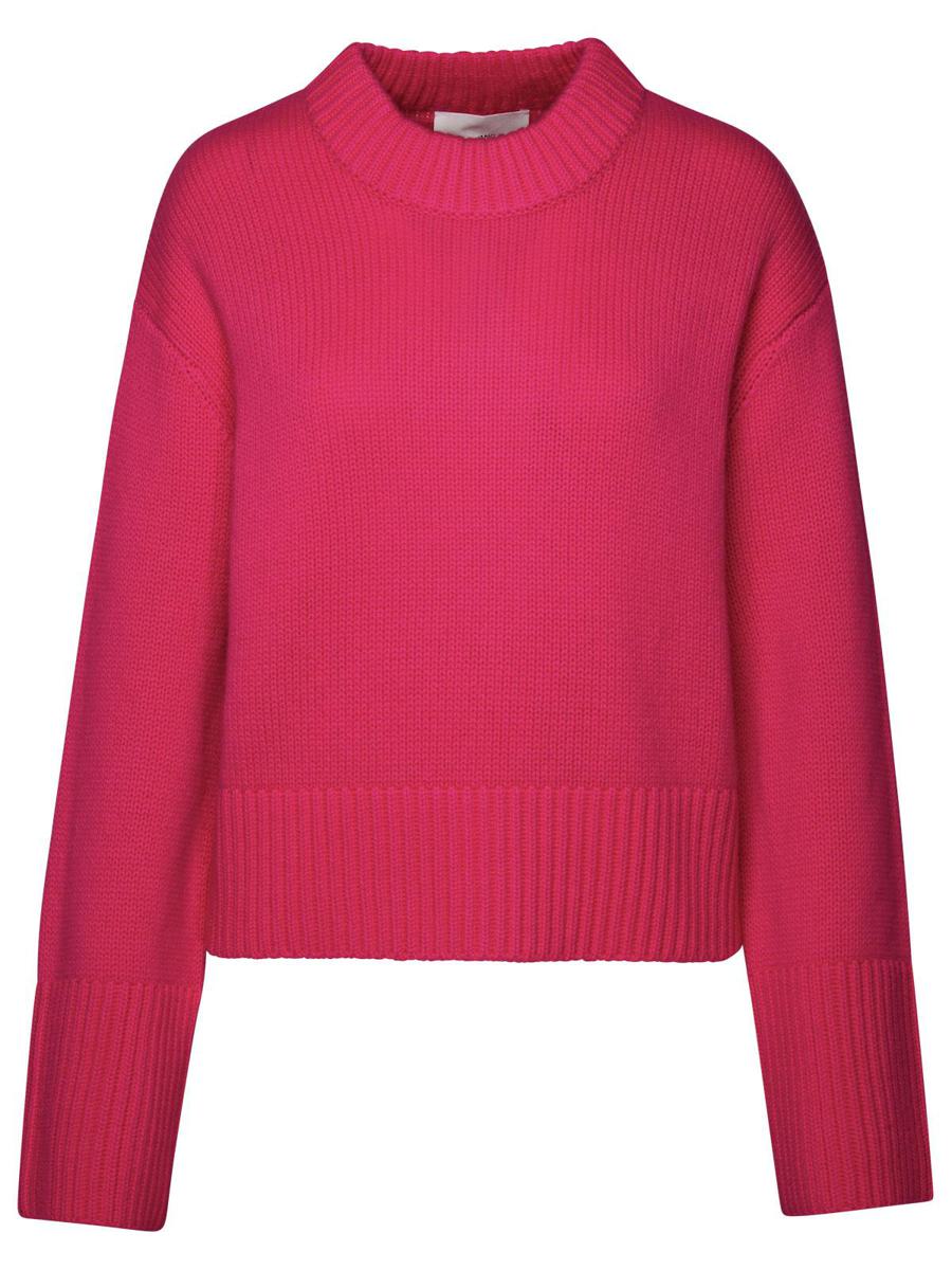 Lisa Yang 'sony' Cashmere Fuchsia Sweater In Red