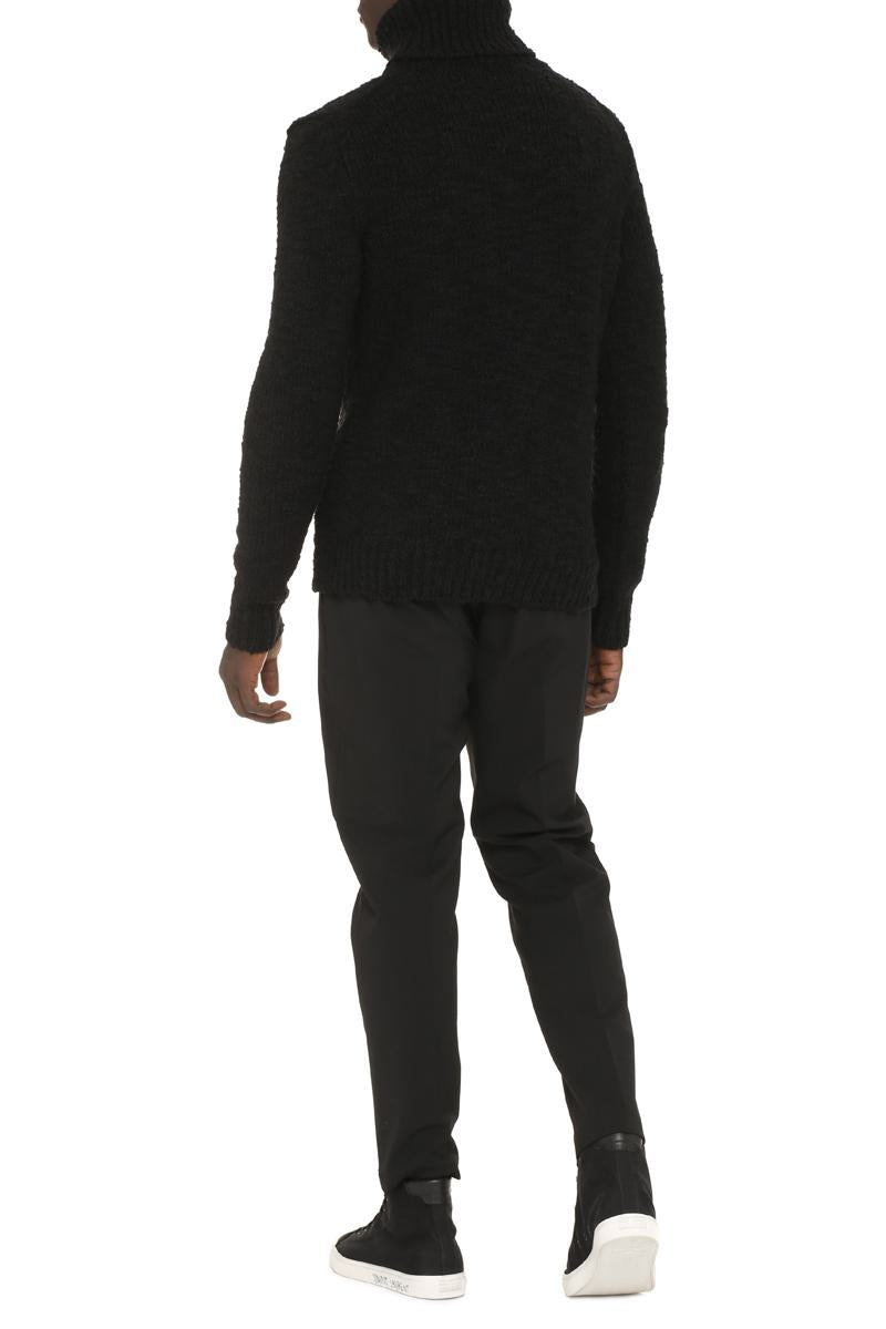 Shop Dolce & Gabbana Virgin Wool Turtleneck Sweater In Black