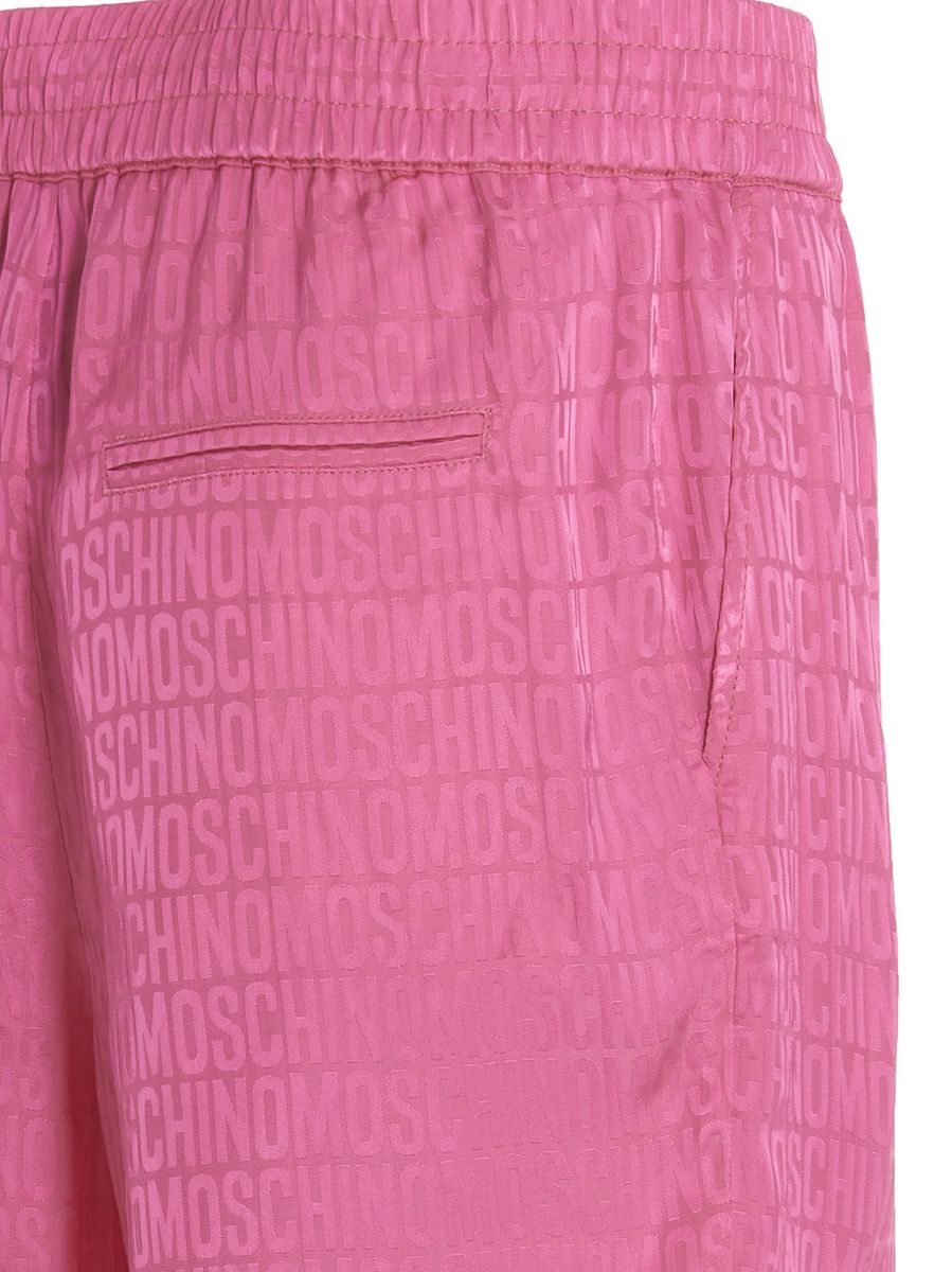 Shop Moschino Monogram Bermuda Shorts In Pink