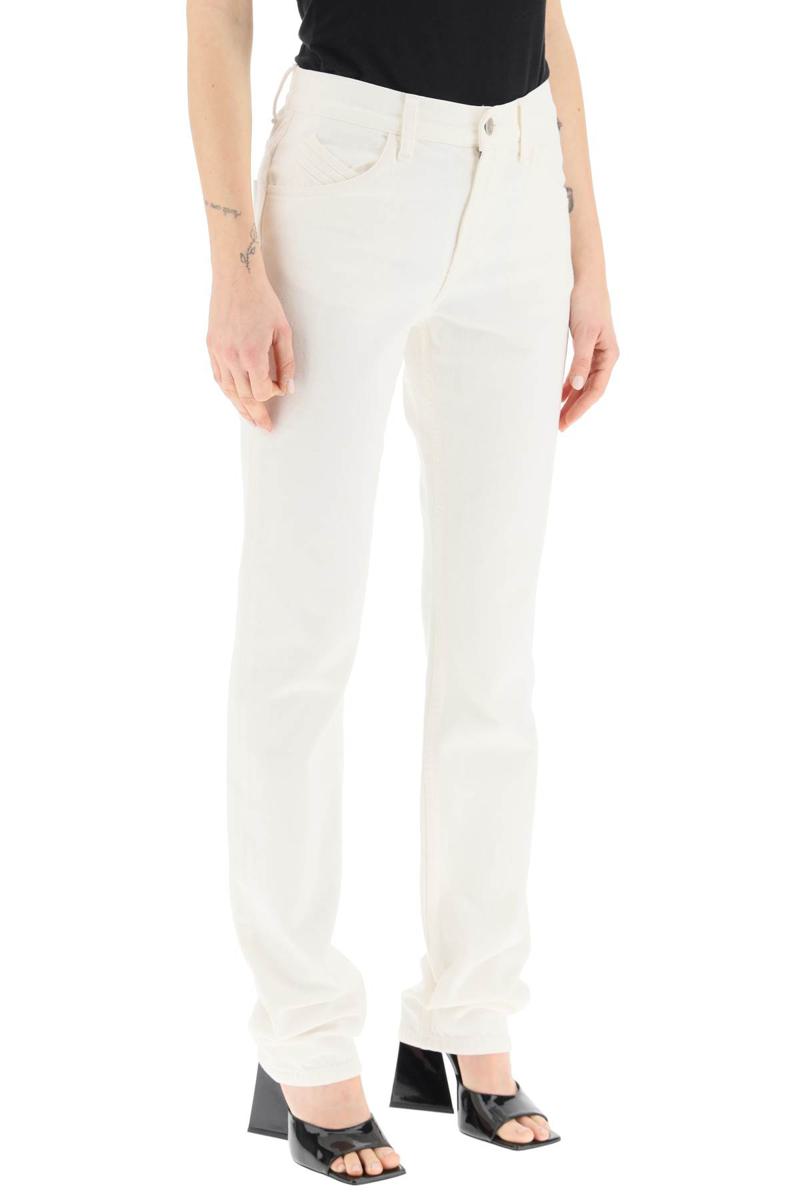 Shop Attico 'girlfriend' Slim-fit Jeans In Bianco